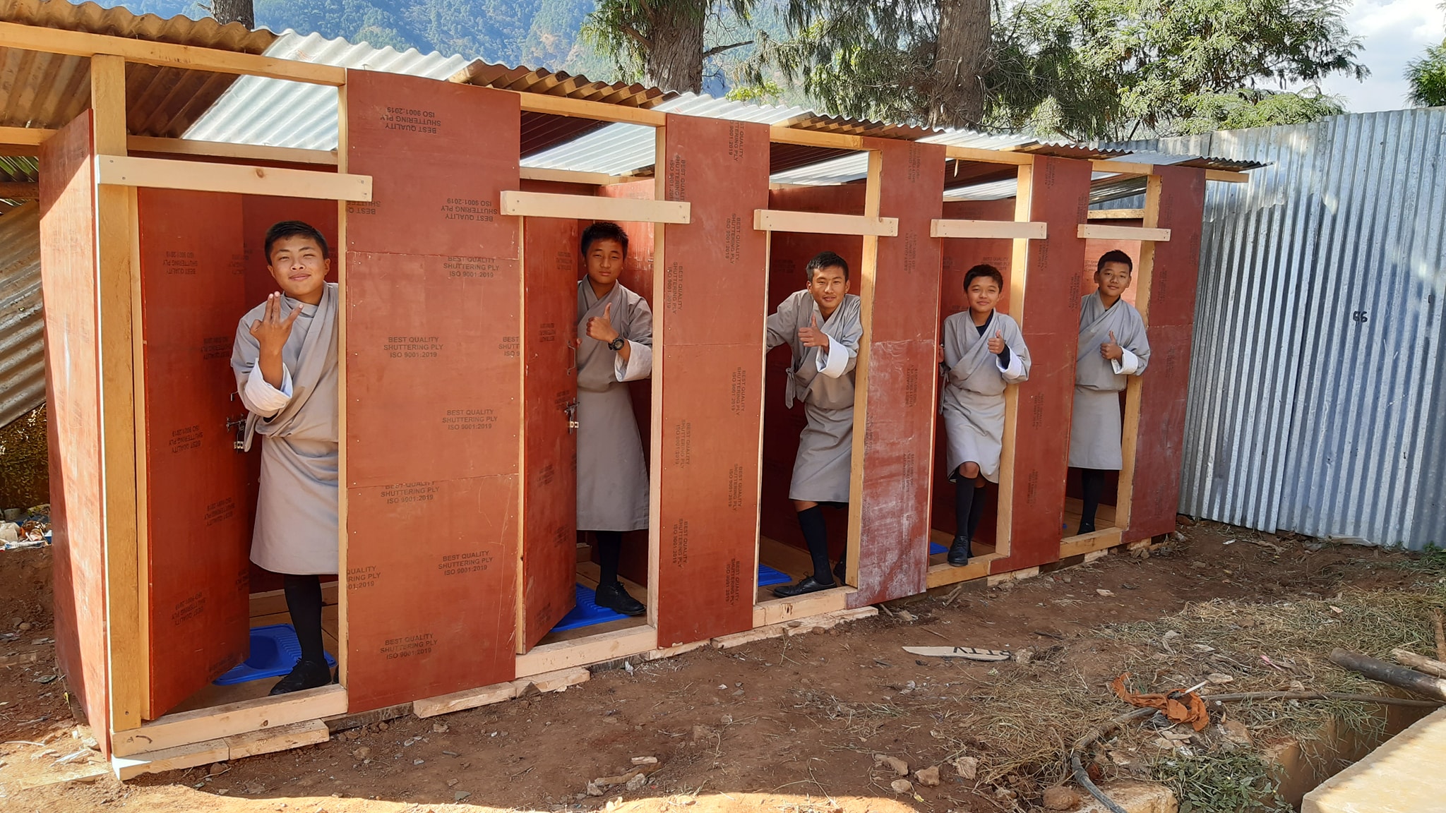 5 Unit Toilet In Wangdue Pry School Bhutan Toilet Organisation